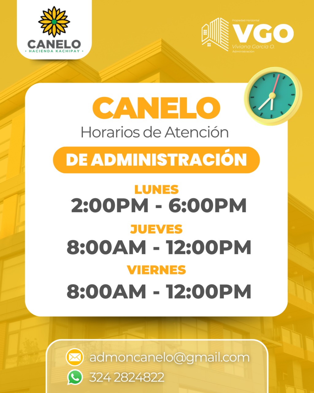 HORARIO CANELO
